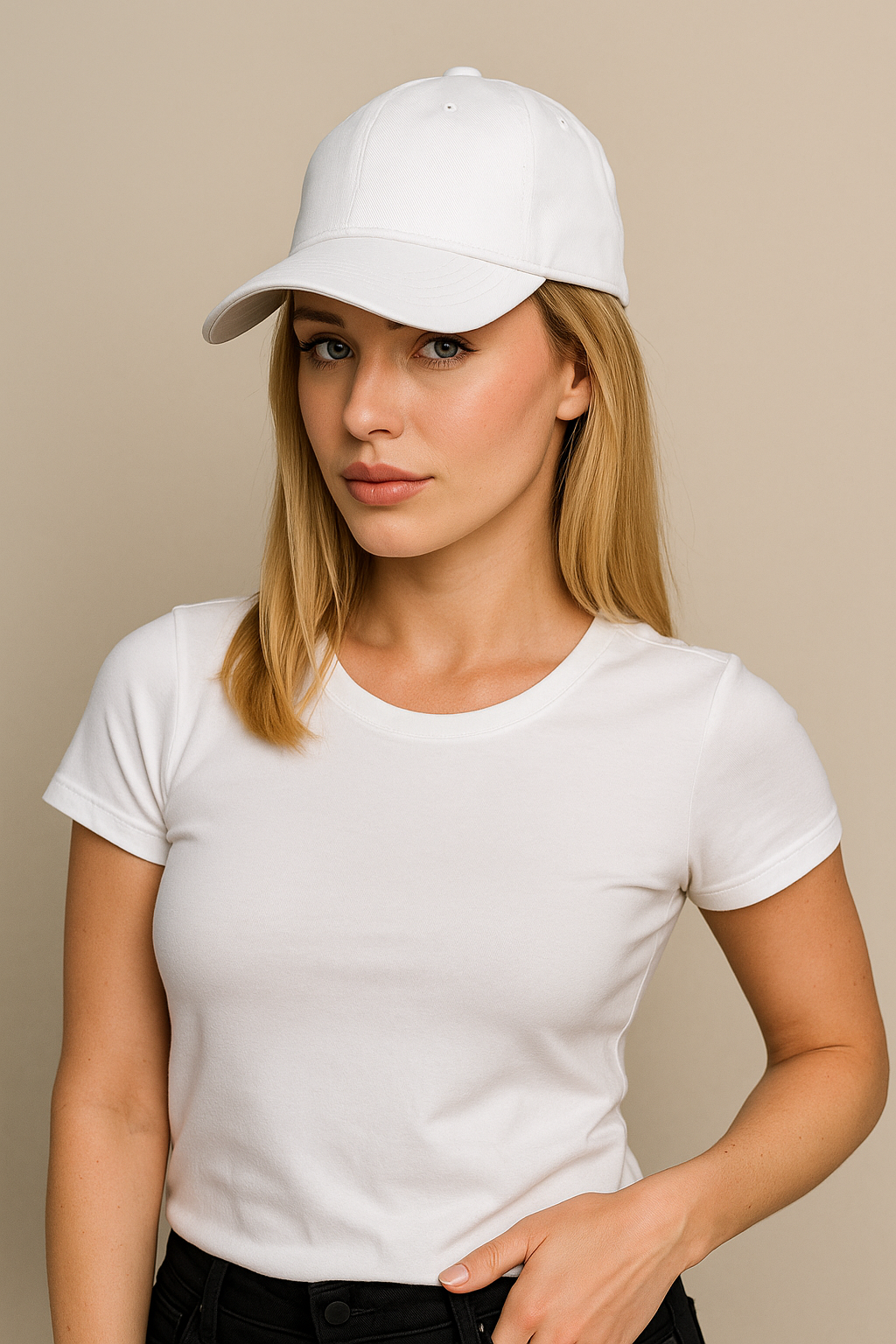 Gorra gabardina blanca